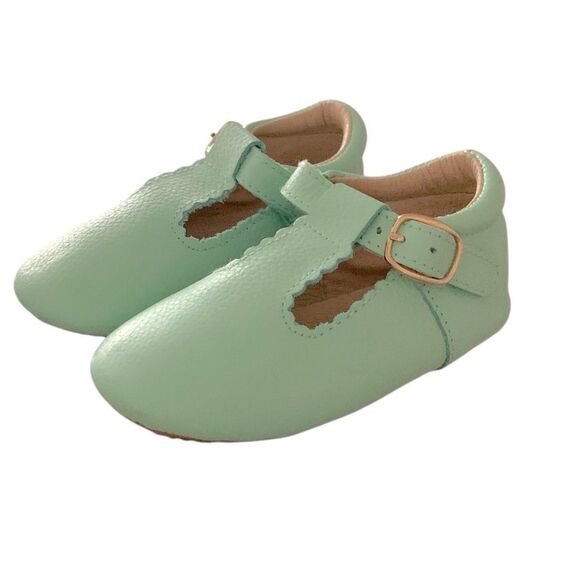 Leather T-Strap Moccasins Flats - Picture 4 of 5